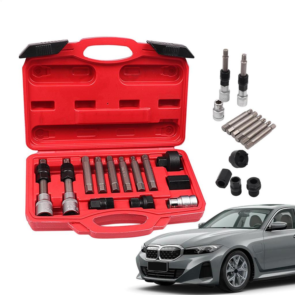 Manual Alternator Pulley Tool, Non-Slip Removal Wrench Puller for Vehicle Truck Garage Workshop Maintenance Engine Bay Repair