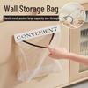 Wall-Mounted Large-Capacity Velcro Net for Plastic Bag Storage