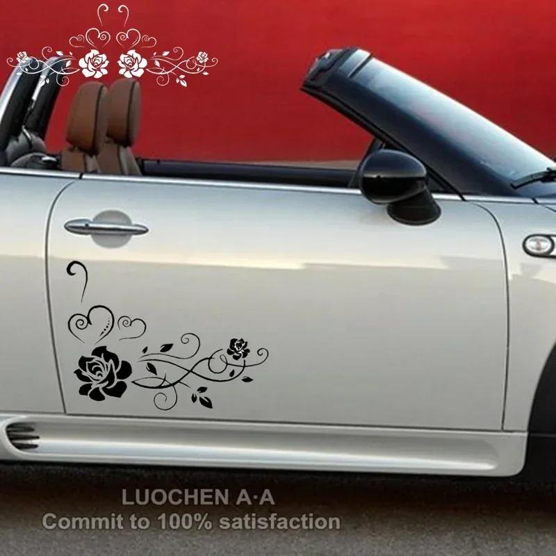 Car Beautiful Flower Stickers, Motorcycle Rose Stickers, Elegance, Automotive Supplies, Scratch Cover, Stickers