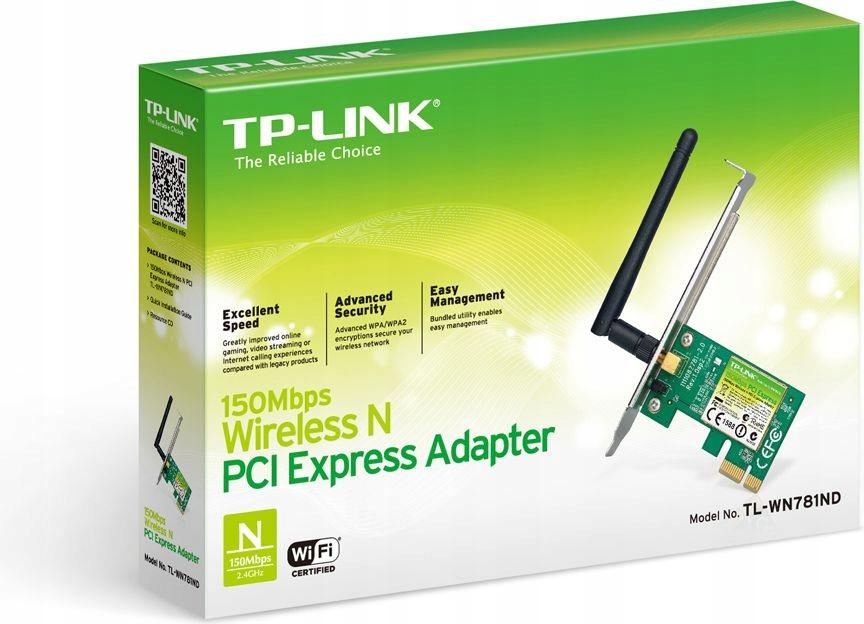 Karta Sieciowa TP-Link TL-WN781ND WiFi N PCI-E