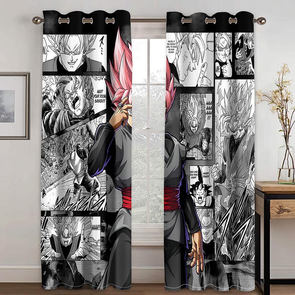 

Аниме мультфильм манга фильм детский японский стиль 3D бесплатная доставка 2 шт мальчики ребенок занавеска для окна гостиная спальня декор 100W130H(CM)40x51in&Grommet Top