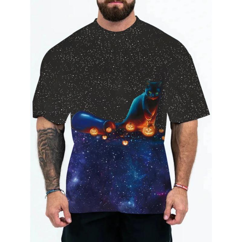 New Summer 3D Digital Printed European and American Adult Men's T-shirt
