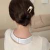 Metal Pearl Hairpin U-shaped U-shaped Hairpin New Pearl Pendant HairClip  Women Girl