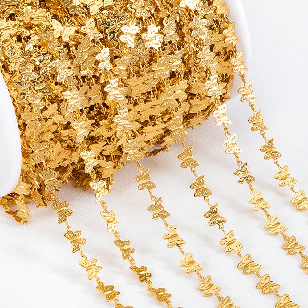 1Meter Multi Styles Stainless Steel Gold Color Silver Color Link Chain Bulk Chains DIY Necklace Jewelry Making Wholesale No Fade