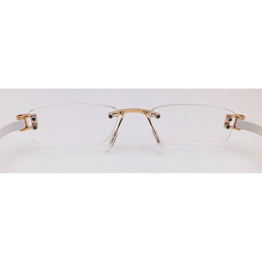 RSINC Rimless Rubber Frame Eyeglass Fashion Eye Wear Gold White 50-18-140 Tag A1