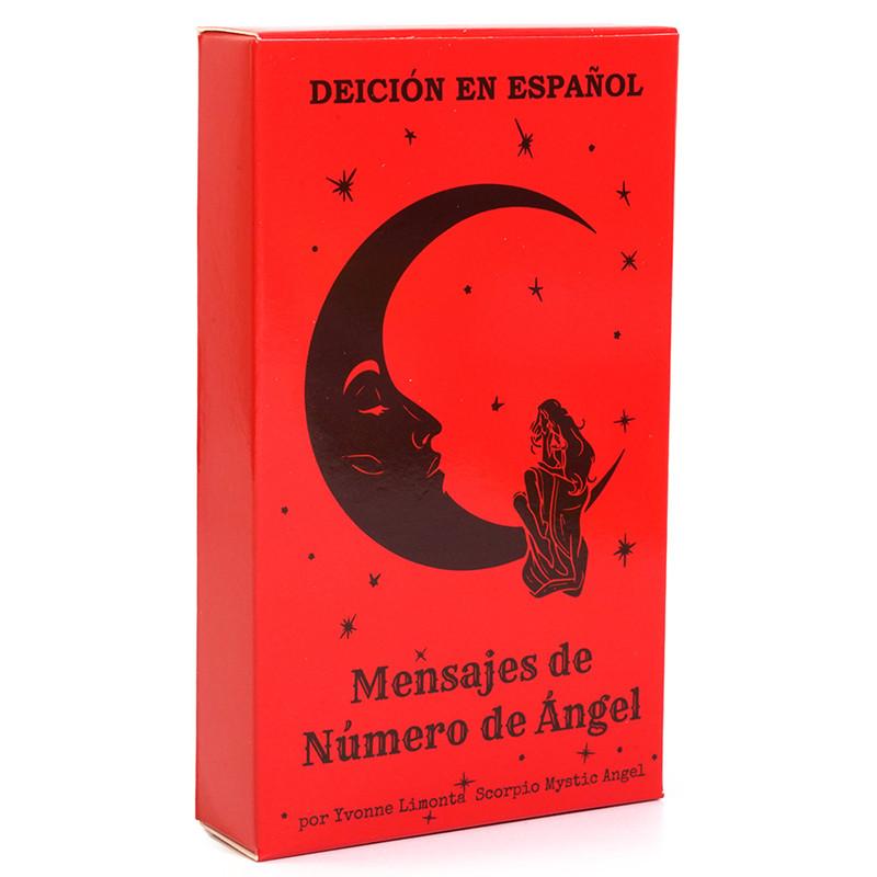 Spanish Angel Number Messages Tarot Cards Fortune Telling 44 Oracle Cards Fate Divination Tarot Deck Family Party Board Game