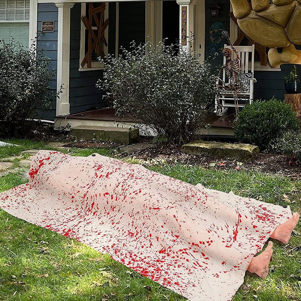 Scary Halloween Decorations Outdoor Dead Body Prop Haunted House Decorations Halloween Party Decor Dead Body Halloween Prop