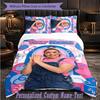 Personalized 3Pcs Bedding Setms rachel Custom Text Duvet Cover Pillowcase Set Bedroom Gift