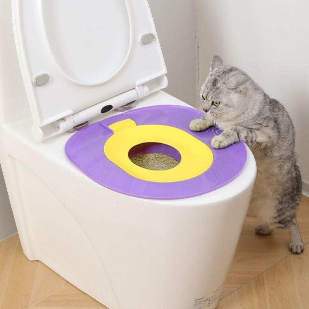 Portable Pet Toilet Trainer Removable Washable Cat Toilet Seat Weight-supporting Non-slip Cat Urinal Potty Travel