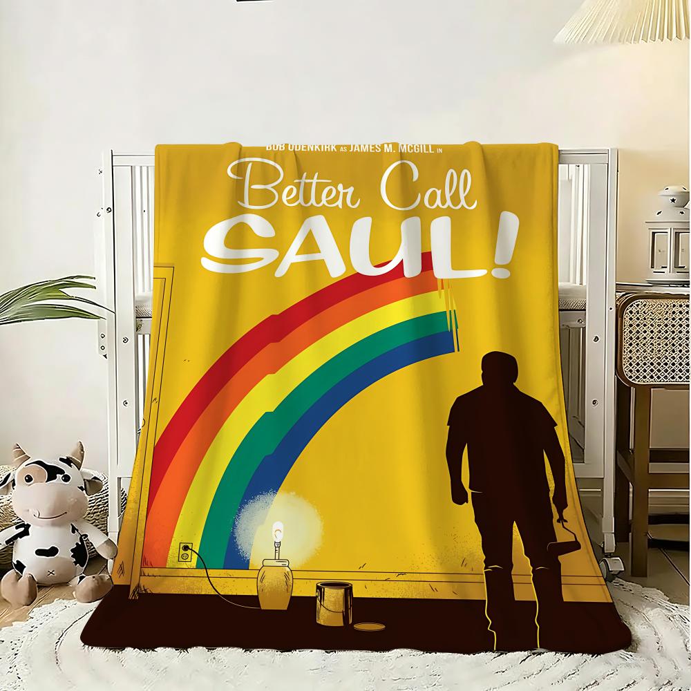 Classic Movie Better Call Saul Throw 240g Flannel Blanket Lightweight Soft Skin-friendly Summer Thin Throw Blanket