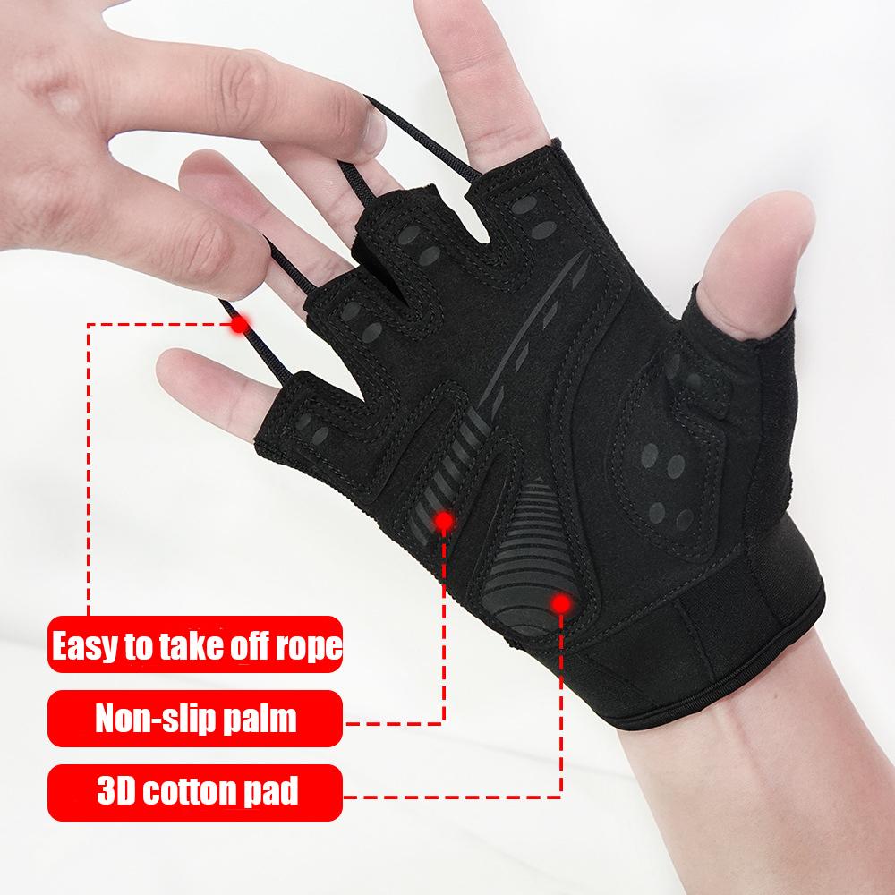 Motorcycle Riding Gloves Outdoor Sports Wear-resistant Non-slip Breathable Half-finger Bicycle Riding Gloves