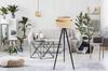 FLOOR LAMP TRIPOD WOODEN LAMPSHADE 45CM CAKE