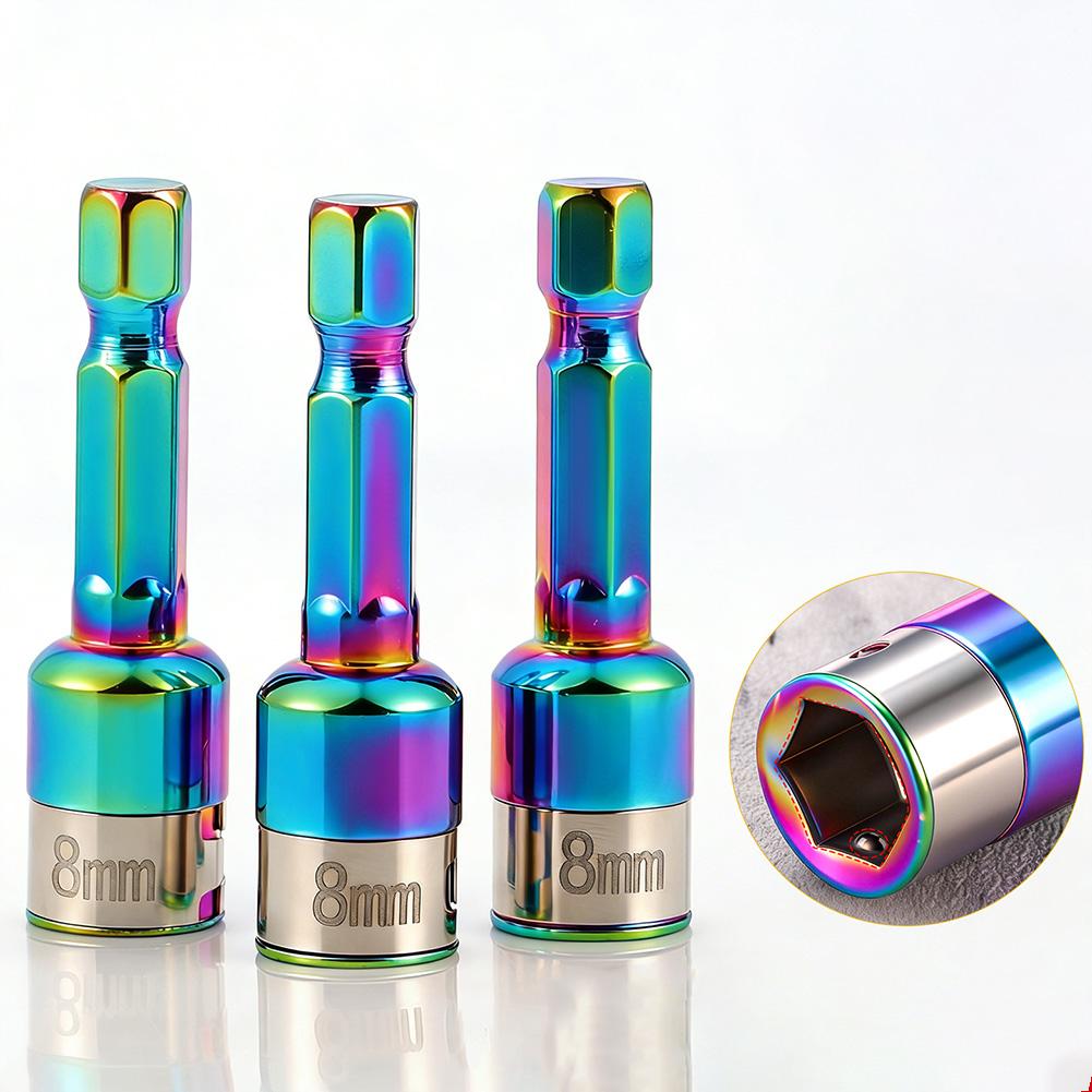 1/2 Stück 8mm Sechskant-Stecknuss-Schraubendreher-Set Steckschlüssel-Adapter Nicht-magnetische Stahlkugel-Hülse Handwerkzeugzubehör