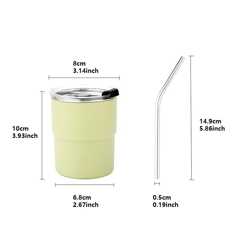 Outdoor Camping Travel Cup Cute Shot Glasses with Straw, Mini Shot Tumbler with Lid and Straw, Kawaii Insulated Tumblers