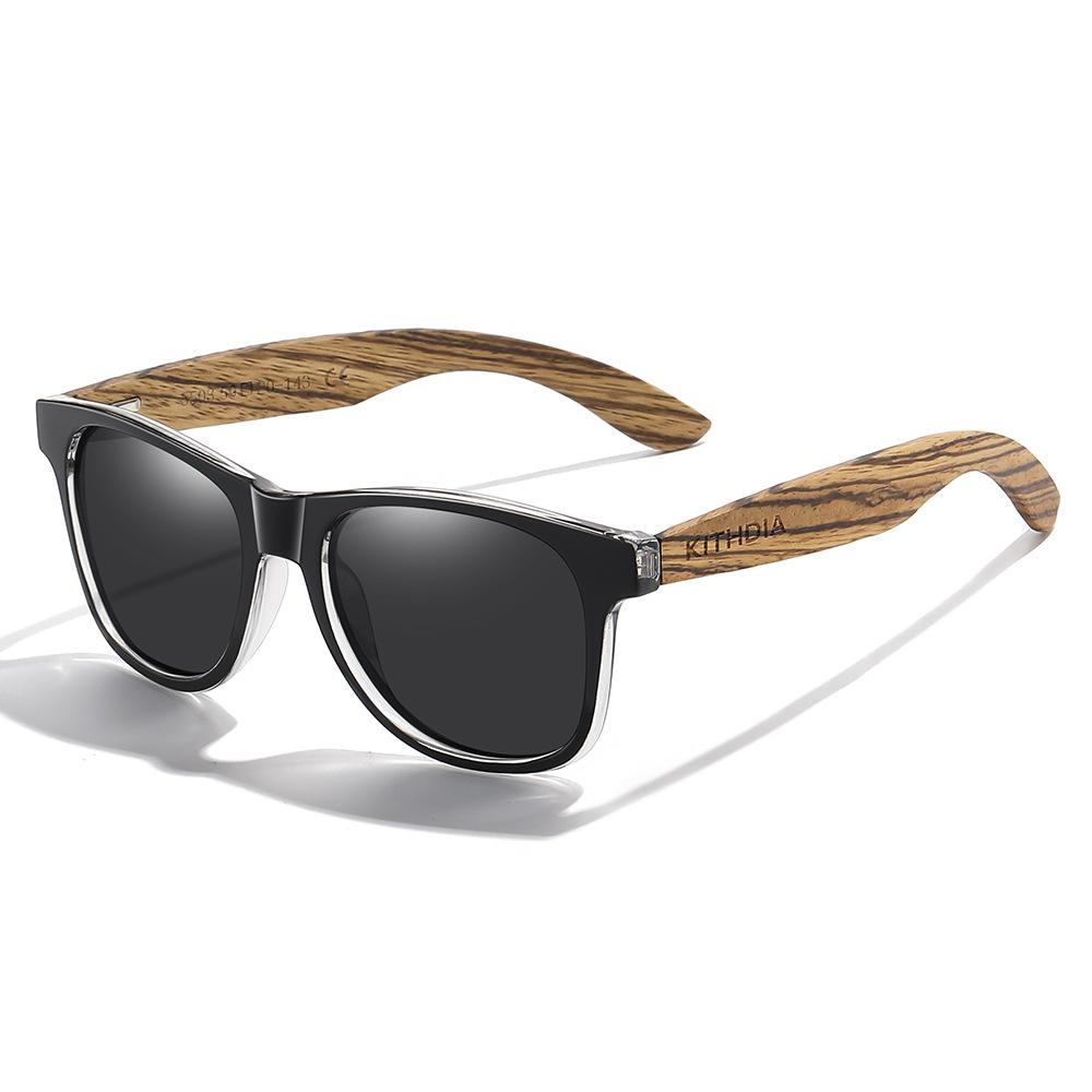 Polarized Bamboo Sunglasses Men Wooden Sunglasses Women Black Walnut Shades Uv400 vintage