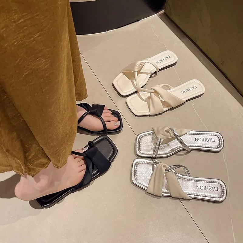 Fashion Comemore 2025 New Summer Gladiator Women Sandals Fashion Elegant Narrow Band Clip Toe Shoes Ladies Comfort Flats Beach Sandalias