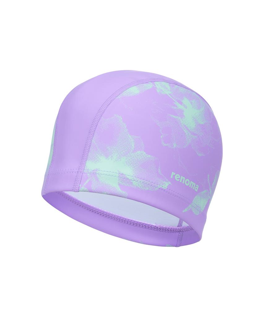 Lenomasuyeongbog Accessories Adult Flower Dot Graphic Pu Swim Cap Lavender Ro-Rc2F711-Lv