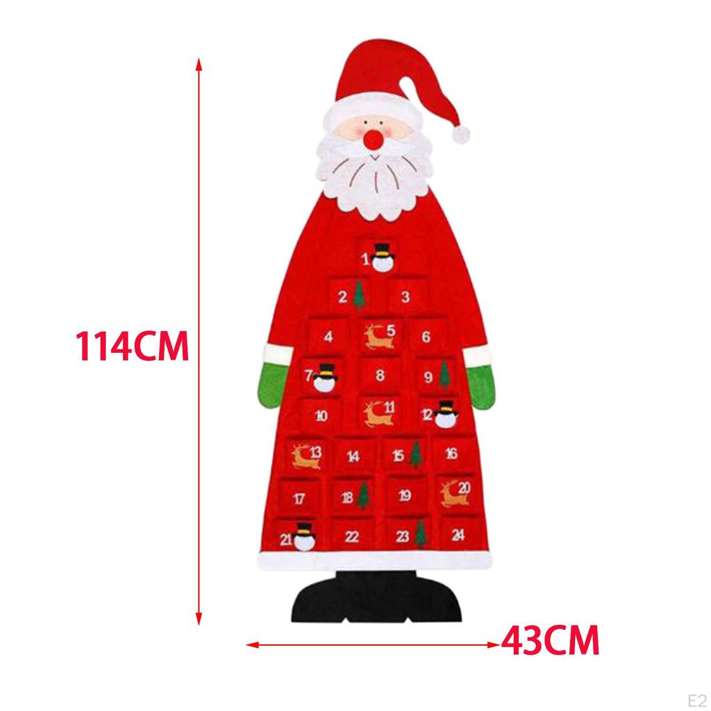 Festive Santa Claus Advent Calendar - Handcrafted Hanging Gift for Kids and Office Decor