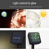 Outdoor Waterproof Solar Alloy String Lights - Colorful Light Strips for Courtyard, Balcony, or Landscape Decoration