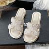2025 summer new lightweight temperament versatile Internet celebrity fashion rhinestone casual comfort light luxury fairy style slippers