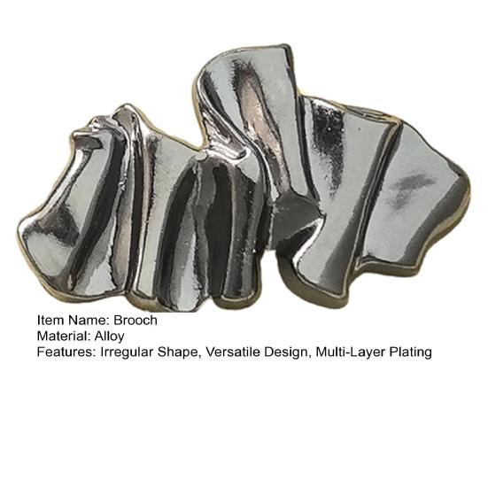 Brooch Scarf Clasps Irregular Shape Multi-Layer Plating Scarf Clasp Oxidation Resistant Scarf Button Alloy Scarf Accessory
