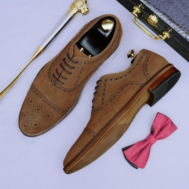 Роскошные мужские туфли из воловьей замши — фото 3