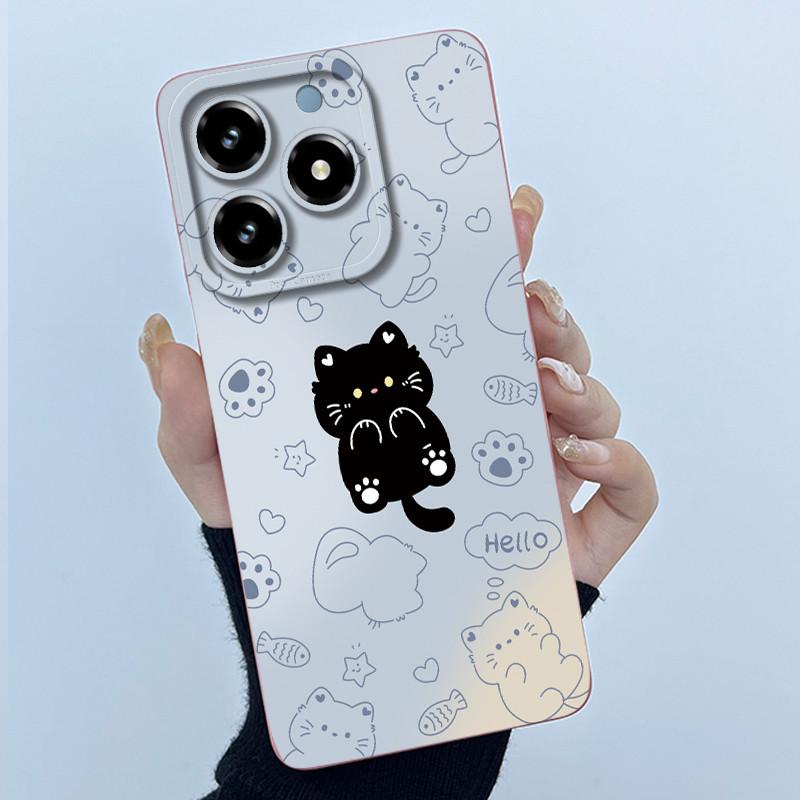 Case For Realme C61 C63 Cute Panda Sweet Girls Cats Silicone Soft Back Cover For Realme Narzo N63 2024 Bumper Protective Casing