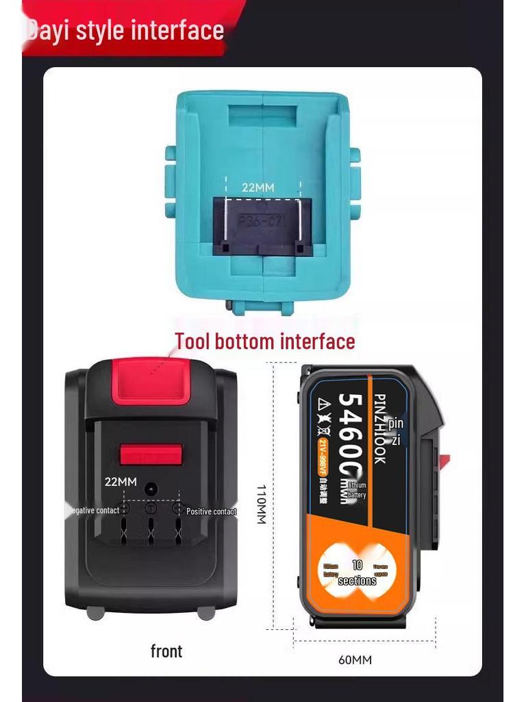 High-Capacity 21V Lithium Battery for Electric Tools and Drills