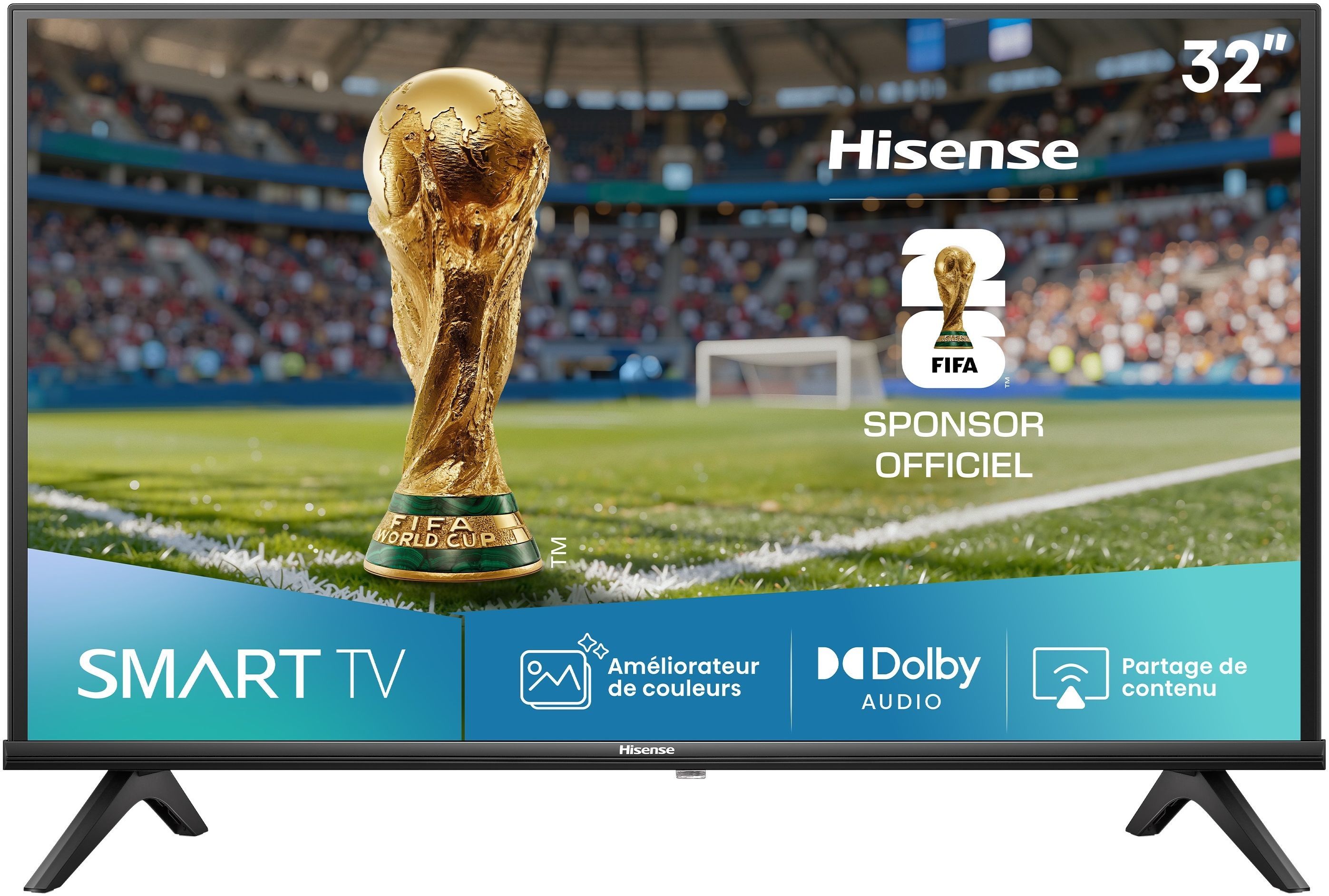 Hisense 32a4q - TV LED 32  (80 cm) - hd 1366x768 - tv connessa - 2xhdmi 1.4 - wifi