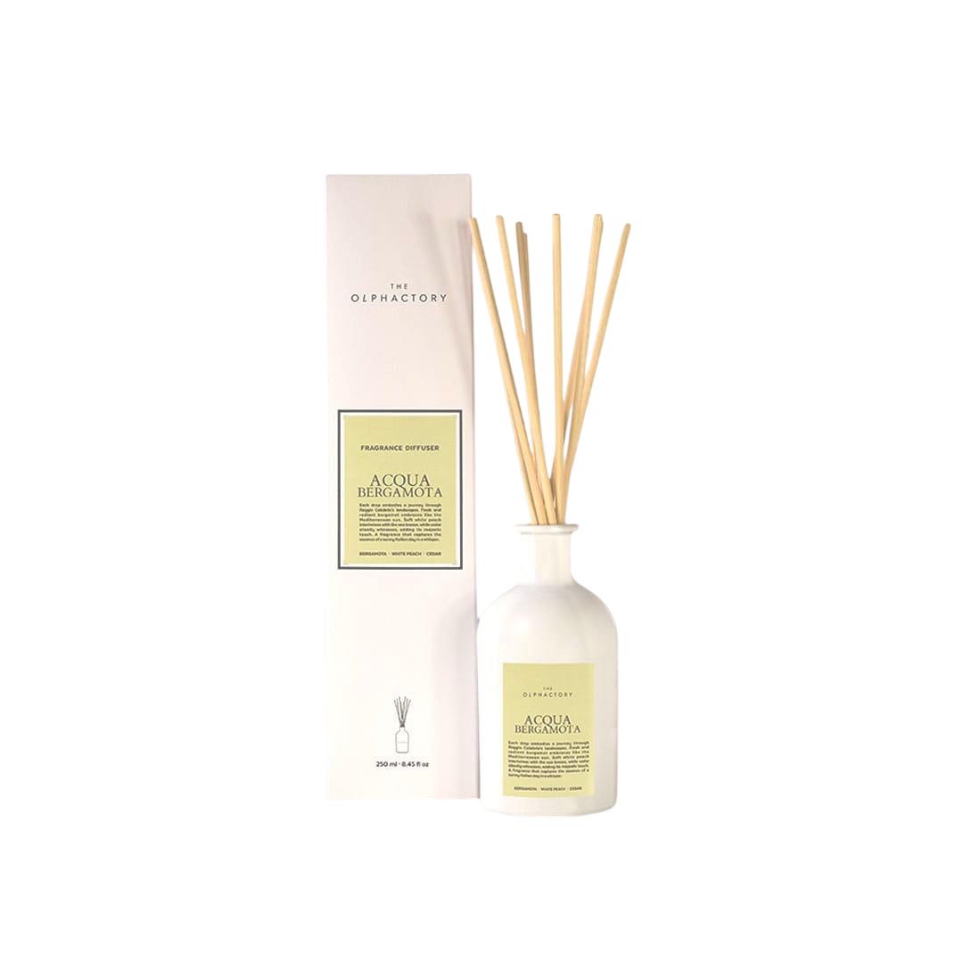 L'Olphactory, Acqua Bergamota, Bâtonnets Parfumés, Diffuseur d'Arôme par Capillarité, 500 ml