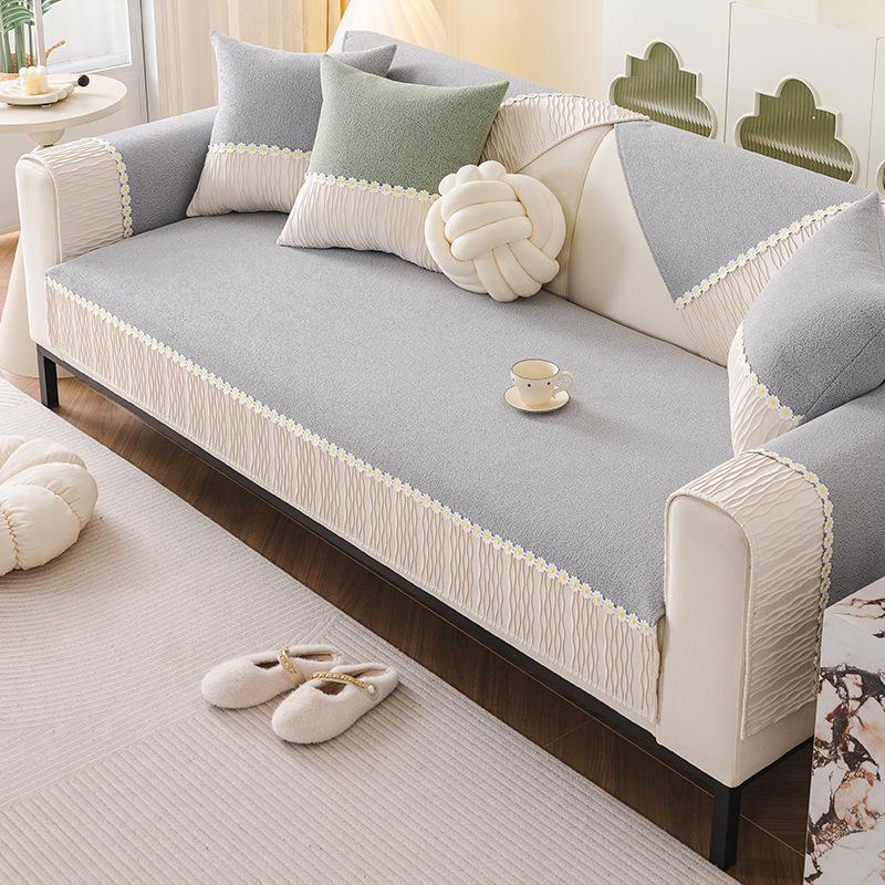 

Chenier Sofa Cushion Light Luxury Four-Season Universal Non-Slip Nordic Seat Cushion Cover Universal All-Inclusive Sofa Cover Towel 70*70cm