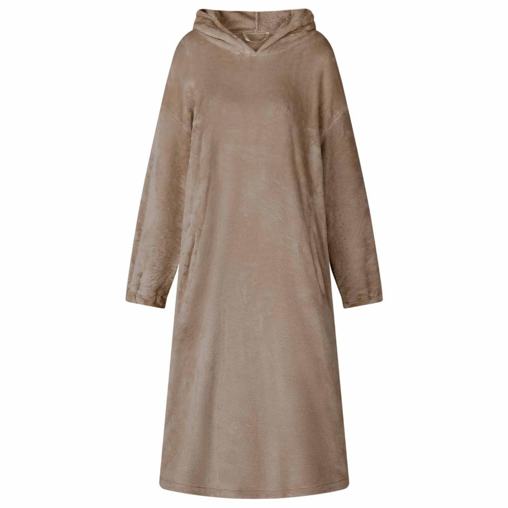 Camel Colored Flannel Blanket Hoodie S
