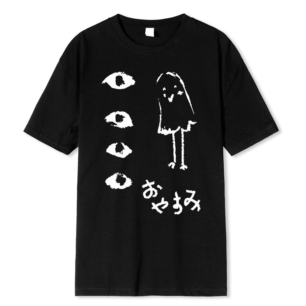Oyasumi PunPun Modal Print T-Shirts Funny Anime Streetwear Camisetas Men Women Short-sleev Fashion T Shirt