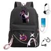 Anime Cosplay School Backpack With Chain Strap Teens - Lightweight Waterproof Canvas Rucksack High Students