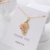 Versatile Luxury Titanium Steel Necklace with a Colorfast Pendant - Simple Niche Design Clavicle Chain for Women.