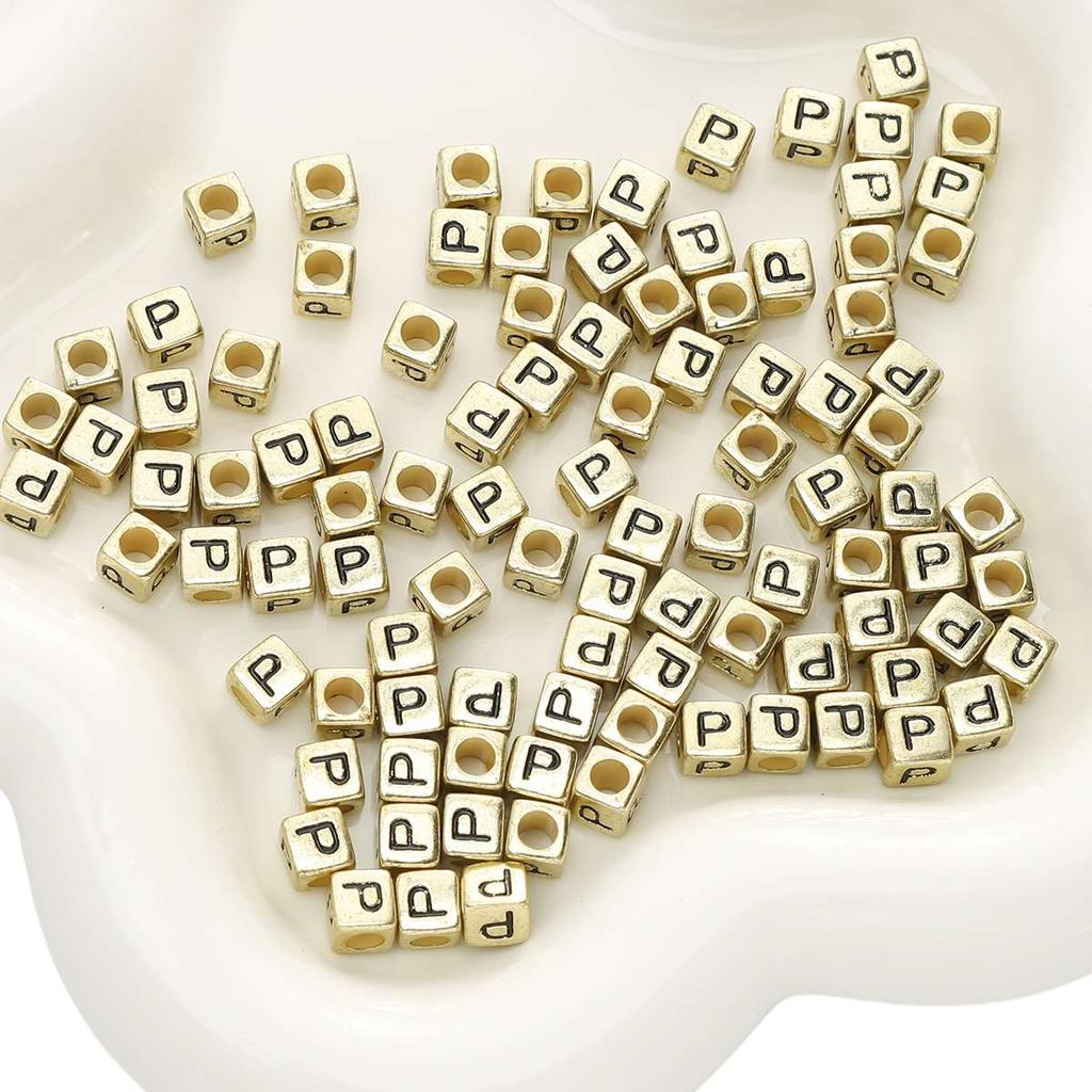 50 pz 6mm Cubo Quadrato Acrilico Fai da Te Perline Lettere Alfabeto A-Z Lettere Inglesi Per Braccialetto Collana Gioielli