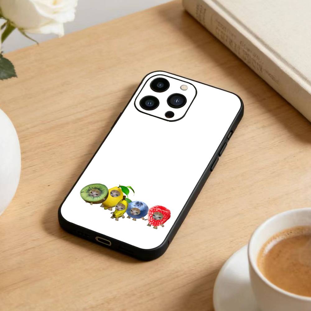 Big-eyed Goofy CAT Silly Phone Case For iPhone17,16,15,14,13,12 Plus,Max Soft Silicone Black Cover