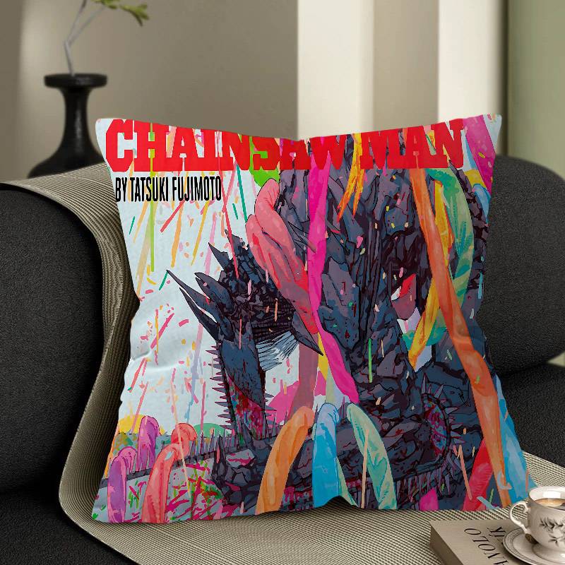 Anime C-chainsaws M-mans Personalized Pillow Cover Kids Bedroom Wild Party Decor Pillowcase kid Birthday shower Gift