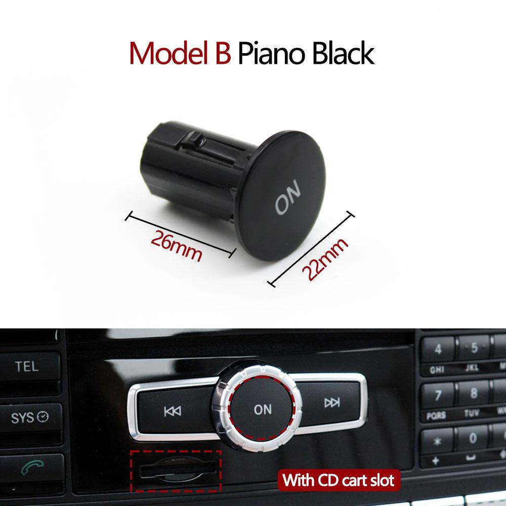 Car Console Radio CD Player Control Switch Knob ON Button Cover Replacement For Benz A C E GLK GLA ML GL CLS W176 W246 W156 W204