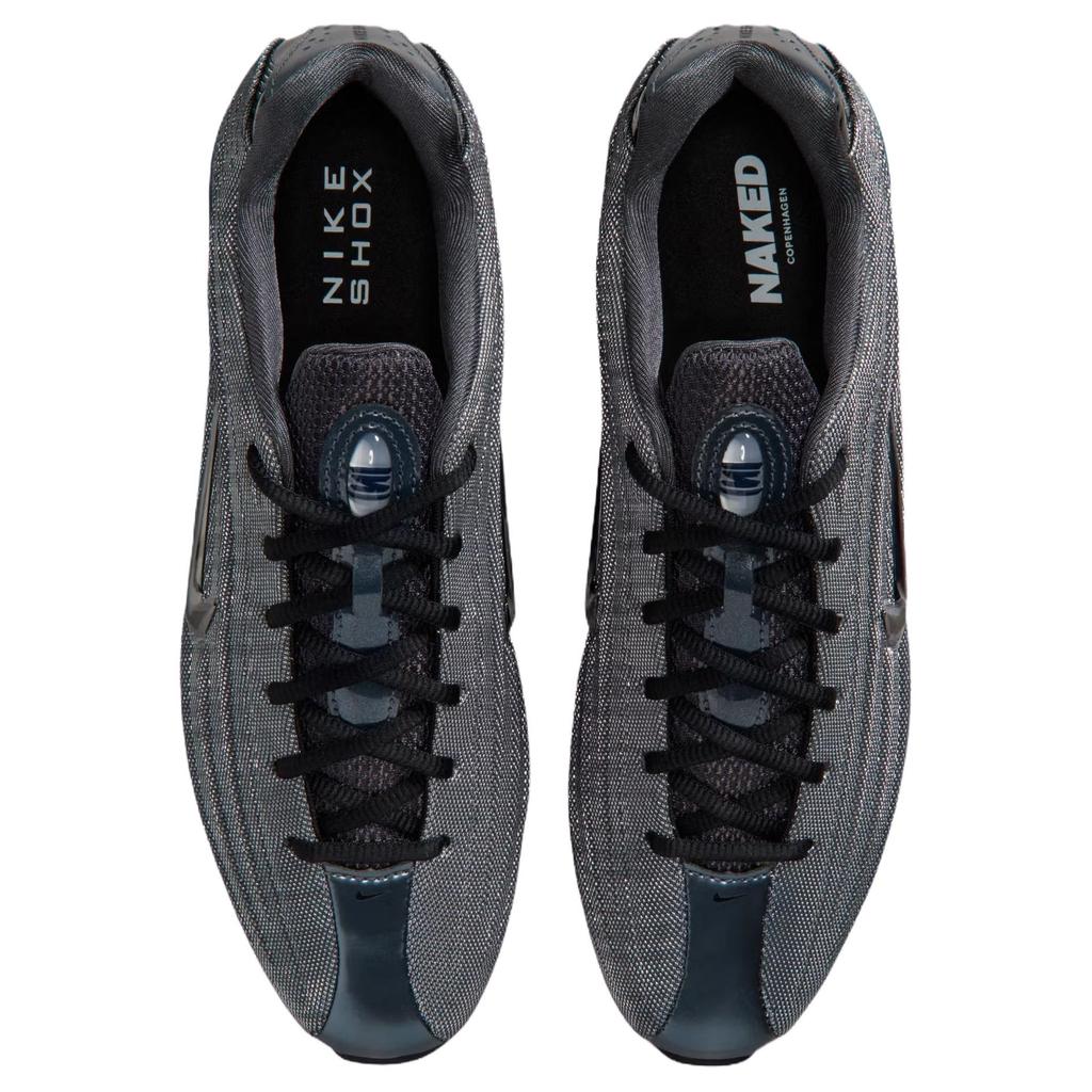 Nike X Naked Copenhagen Shox Z Coupe Confortable Chaussures de Style Baskets Unisexe Gris Argenté IO9319-001