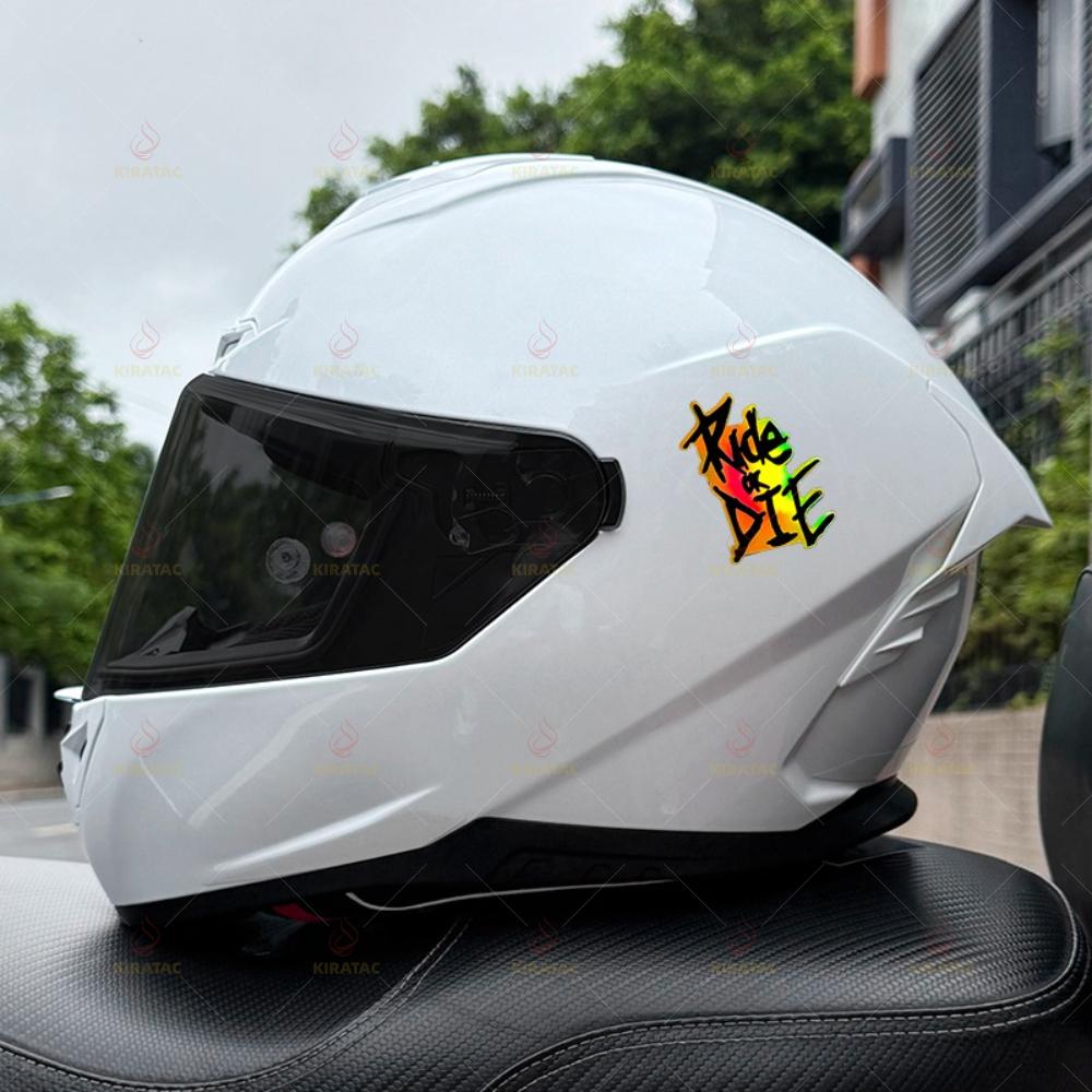 2PCS Gold RIDE OR DIE Motorcycle Stickers for Helmet Bicycle Handlebars Top Tube Frame Universal Waterproof Vinyl Decals