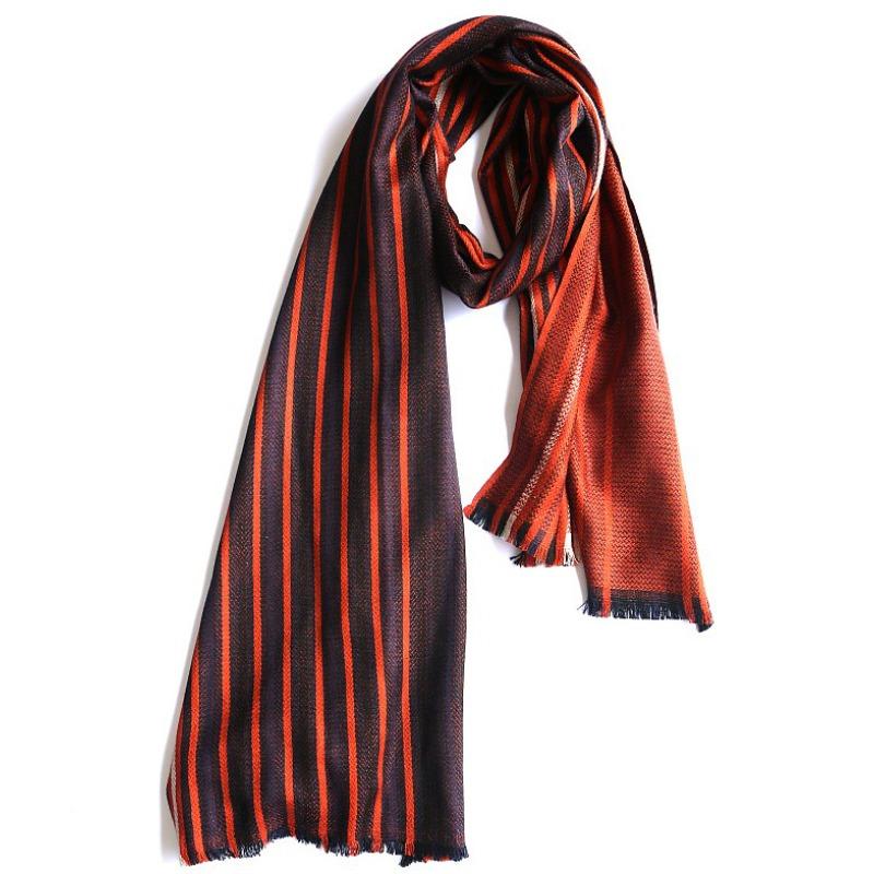 42 Vertical Strip Wool Shawls, Men's Korean Striped Scarves, Scarves