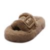 Premium Thick-bottomed Fluffy Slippers for Women To Wear In Autumn and Winter 2025 New French Lazy Korean One-word Cotton Slippers