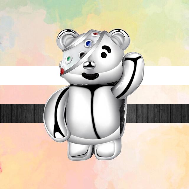 Neue Tier Stil Glückliche Katze Hund Panda Bär Löwe Schlange Kaninchen DIY Perlen Fit Original Mode Charms Silber Farbe Armbänder schmuck