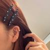 2pcs/set Acetate Hair Clip Colorful Rhinestone Crystal Barrettes Side Pins Leaves Geometric Sweet Elegant Women Hair Accessories
