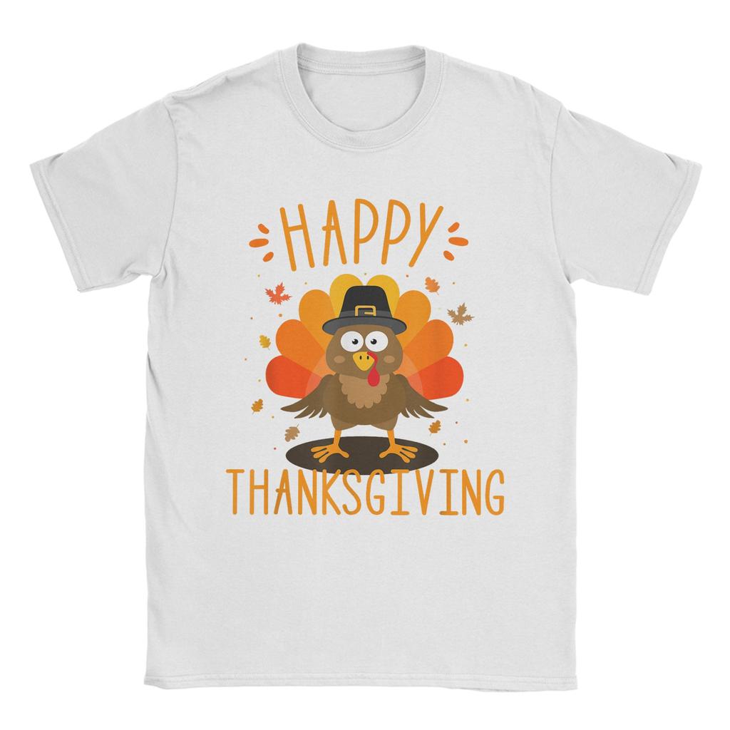 Men Women T Shirt Happy Thanksgiving For Turkey Day Family Dinner TShirts Leisure Summer Tees Vintage Printed 100 Cotton Tops