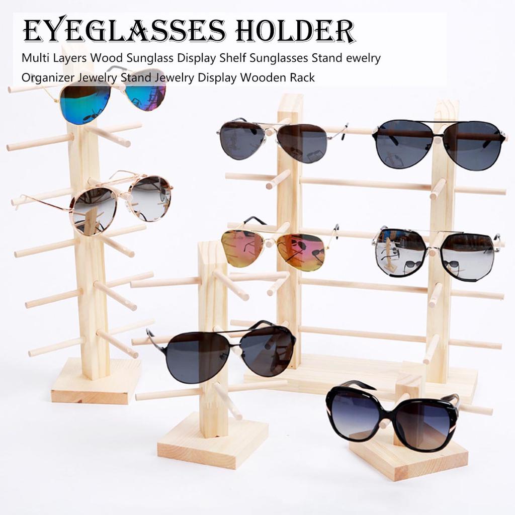 transparent Plastic Eyeglasses Shelf 5 Pairs Eyeglasses Stand Sun Glasses Display Stand Eyeglasses Display Holder Eyeglasses Rack Storage Holder for Home Storge and Retail Stores