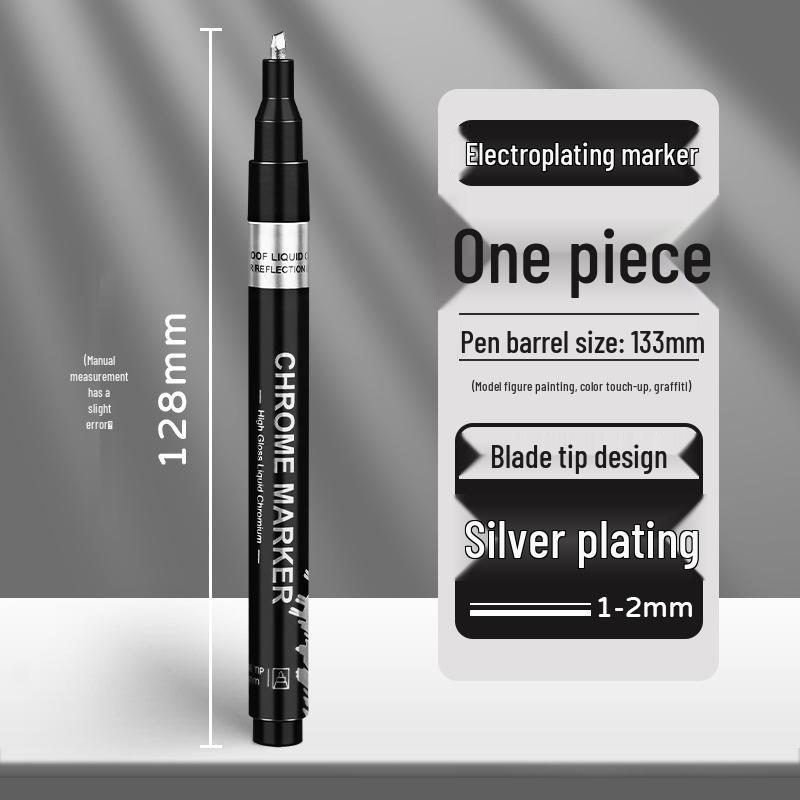 Waterproof Chrome Mirror Electroplating Touch-up Pen for Metal and Model