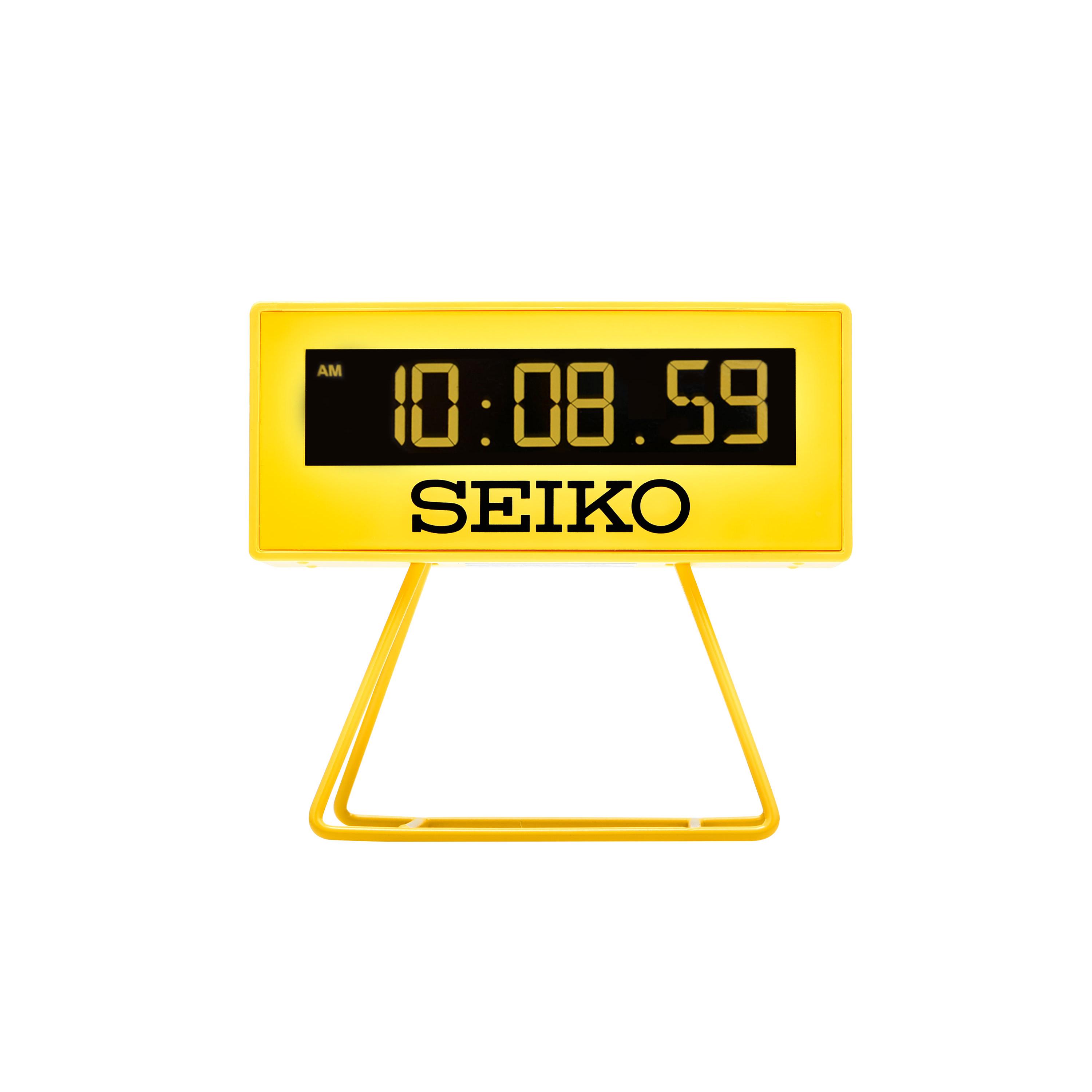 SEIKO Casual Quartz Movement Plastic Alarm Clock Unisex Yellow QHL062Y Yellow Watch Case