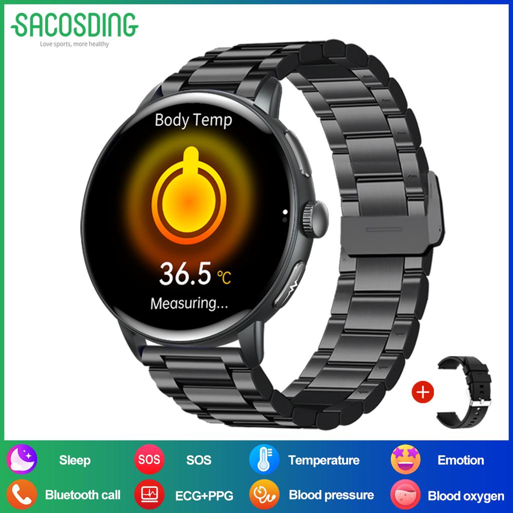 SACOSDING AMOLED Screen Men Smart Watch  Health Monitoring AI Dial AI intelligent Q&A BT Calling Outdoor Sports Fitness Women Smartwatch